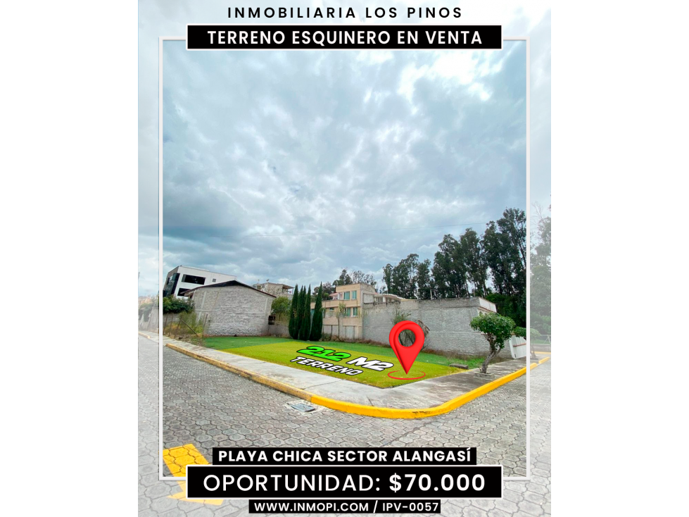 INMOPI VENDE TERRENO ESQUINERO PLAYA CHICA IPV-0057