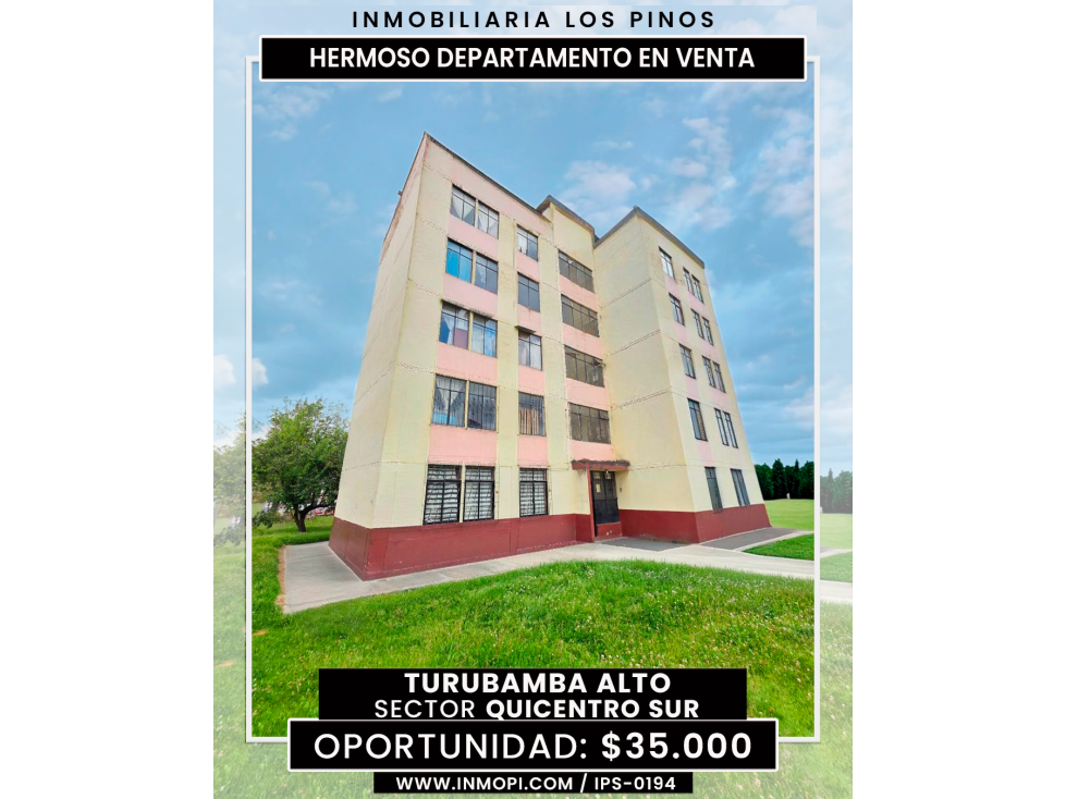 INMOPI VENDE DEPARTAMENTO TURUBAMBA ALTO IPS-0194