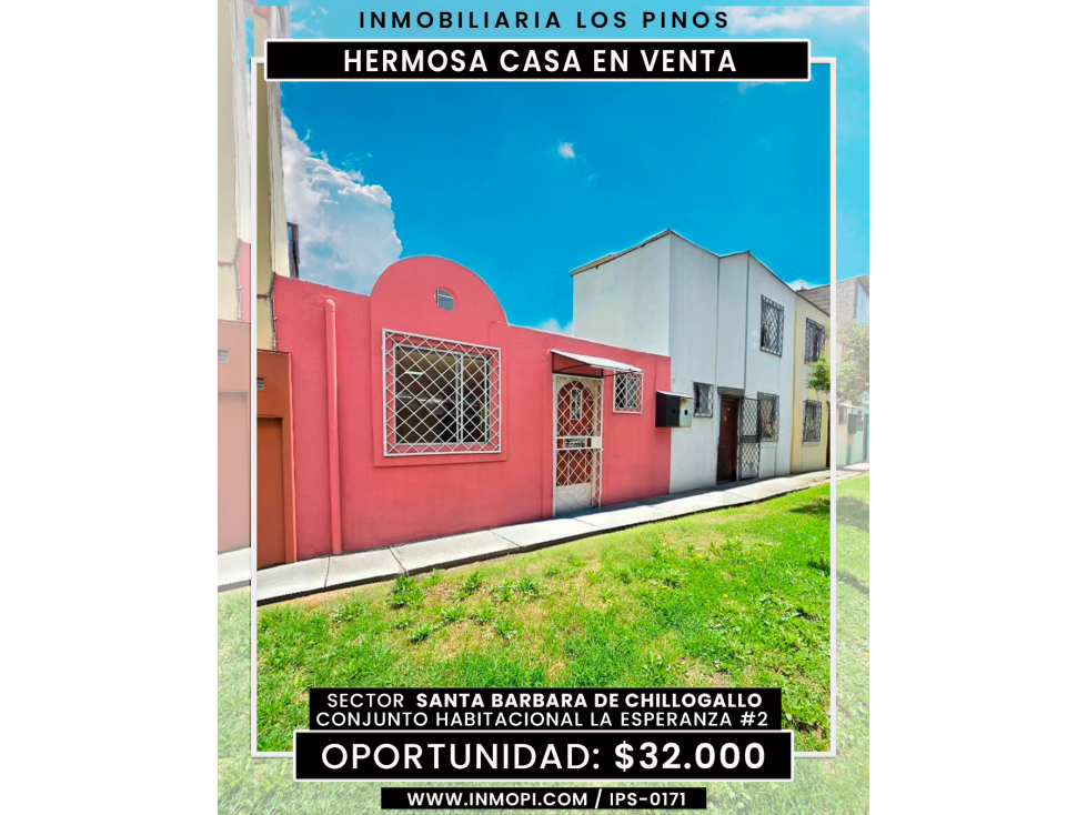 INMOPI VENDE CASA EN CONJUNTO CHILLOGALLO | IPS-0171