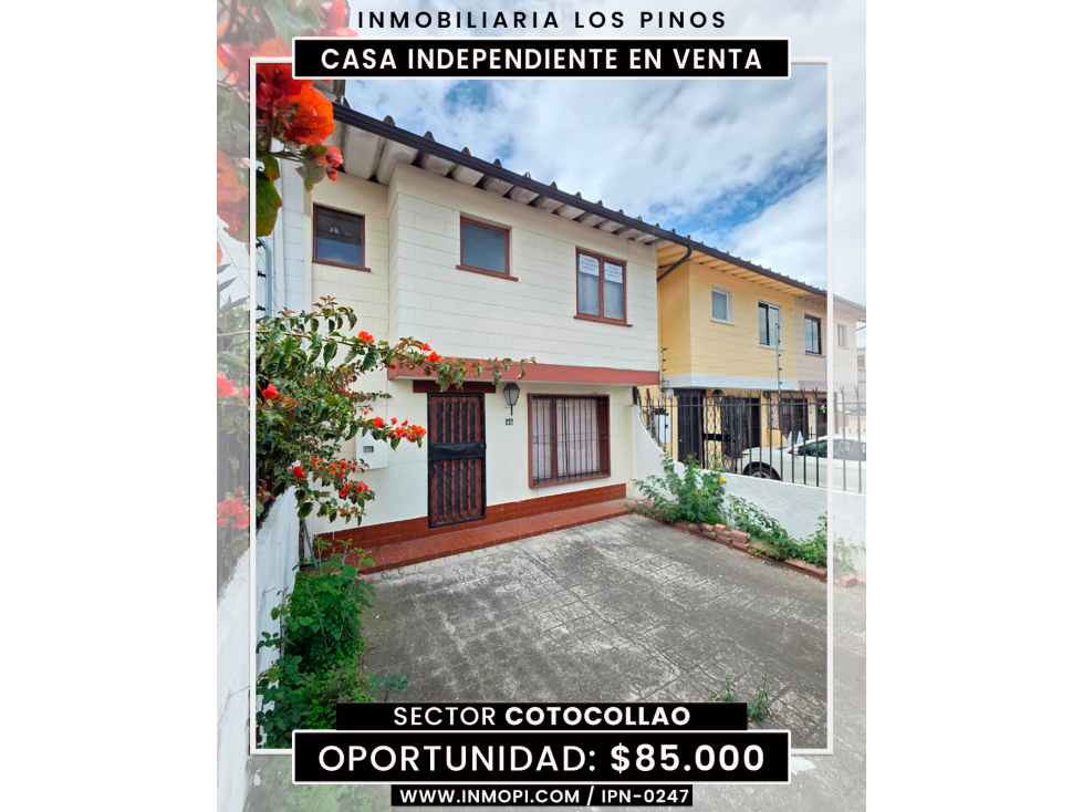 INMOPI VENTA CASA INDEPENDIENTE COTOCOLLAO IPN-0247 - 1