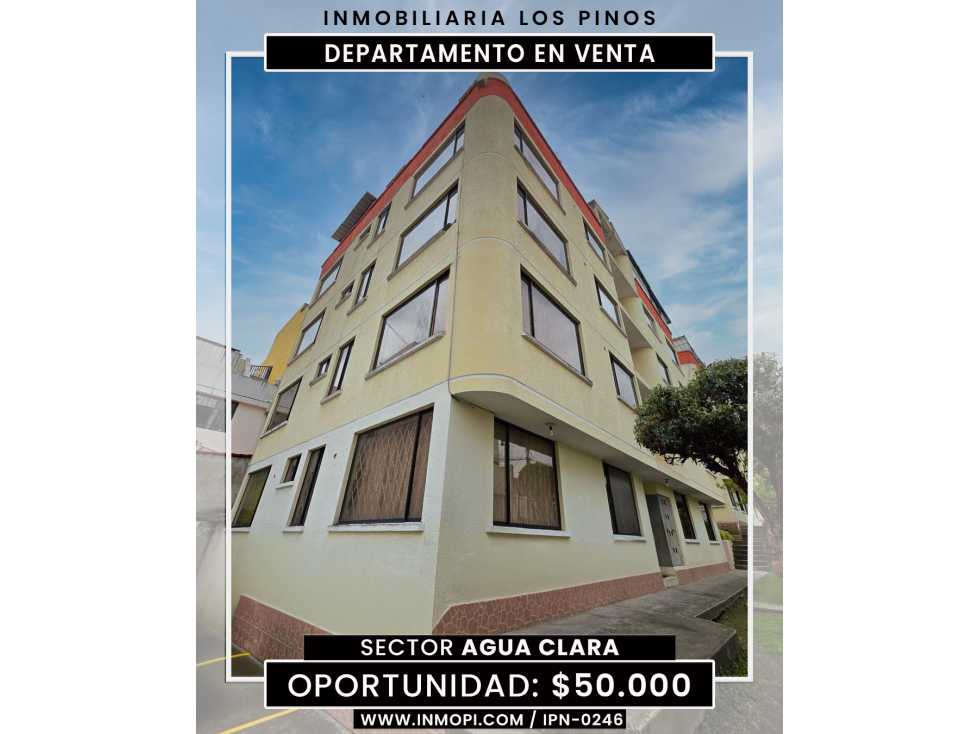 INMOPI VENDE DEPARTAMENTO AGUA CLARA| IPN-0246