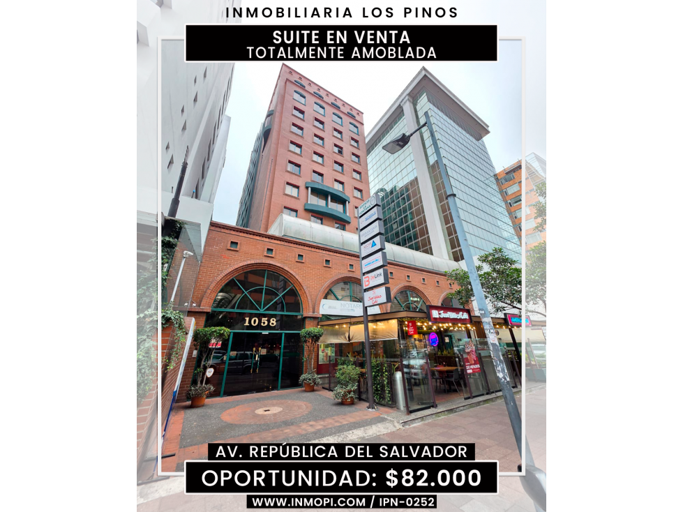 INMOPI VENDE SUITE DE 64mt2 AMOBLADA AV. DE LA REPUBLICA, IPN-0252