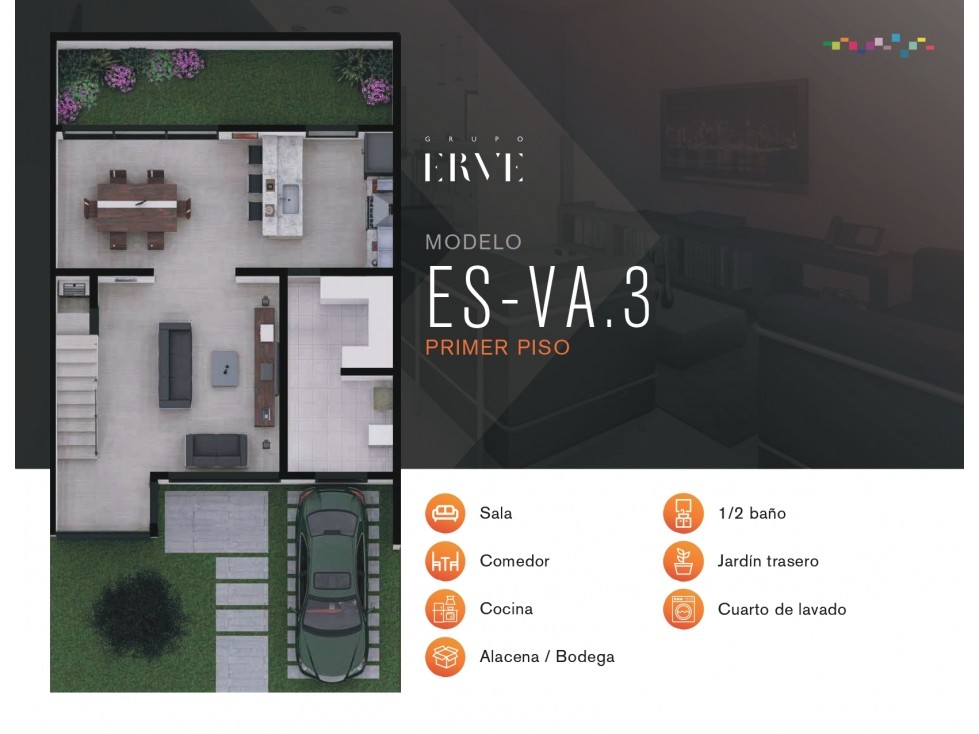 Casa Residencial en venta 3 habitaciones, modelo ES-VA 3 — foto 3