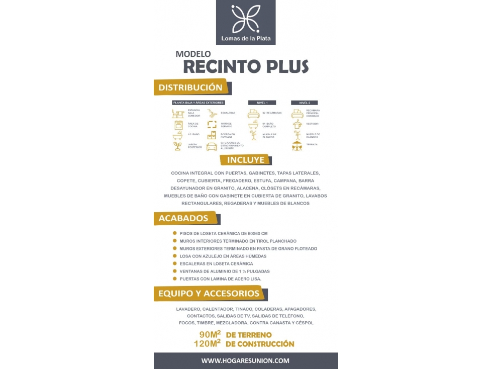 Casa Modelo Recinto Plus en Lomas de la Plata