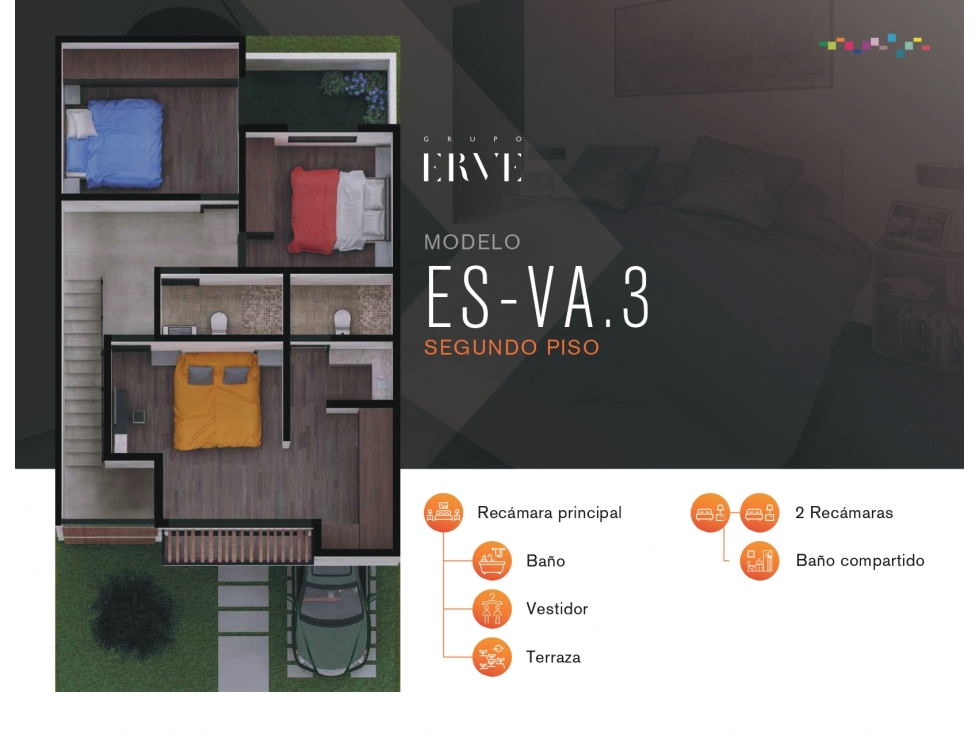 Casa Residencial en venta 3 habitaciones, modelo ES-VA 3 — foto 4