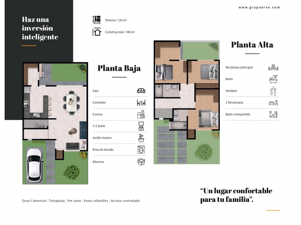 Casas E7: 3 recamaras, Residencial E-SUR - 4