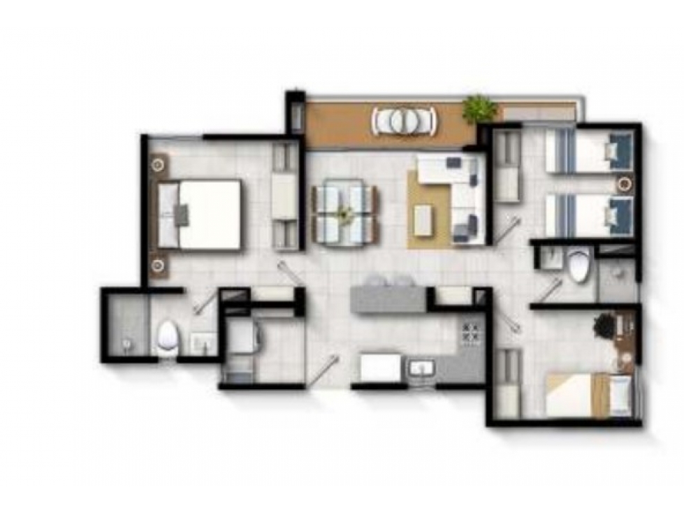 APARTAMENTO 906 CONJUNTO PUERTO TRANQUILO ETAPA 2 B TORRE 3 RICAURTE — foto 2