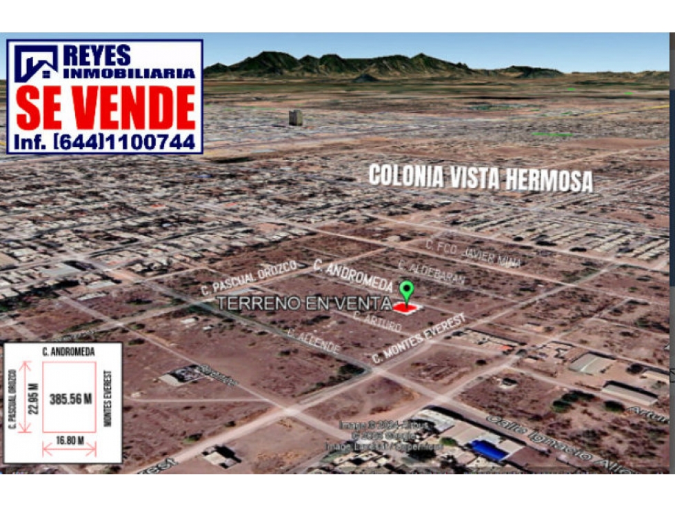 SE VENDE TERRENO EN COLONIA VISTA HERMOSA EN CIUDAD OBREGON SON. - 4