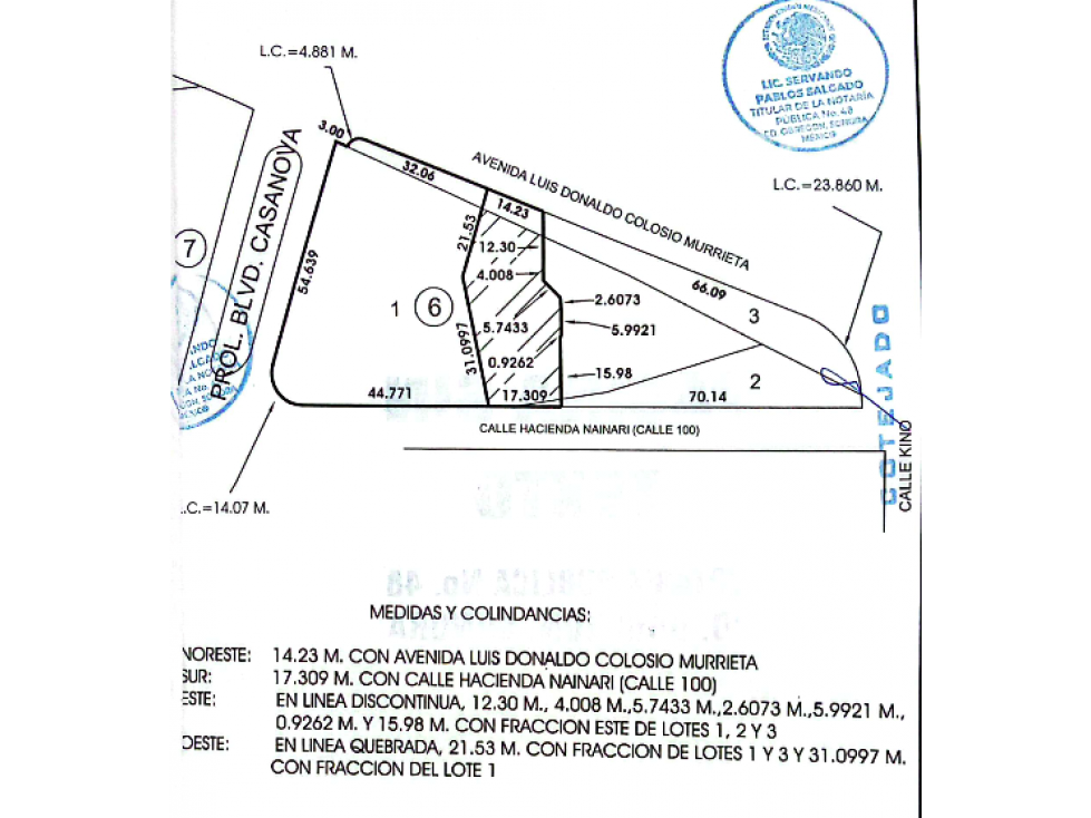 SE VENDE TERRENO CALLE 100 ENTRADA A MISIONEROS CD. OBREGÓN. - 3