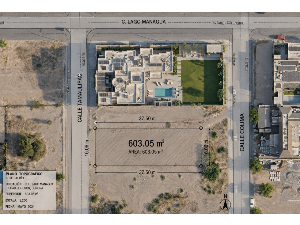 SE VENDE TERRENO C. TAMAULIPAS ZONA RESIDENCIAL NORTE CD. OBREGÓN - 2