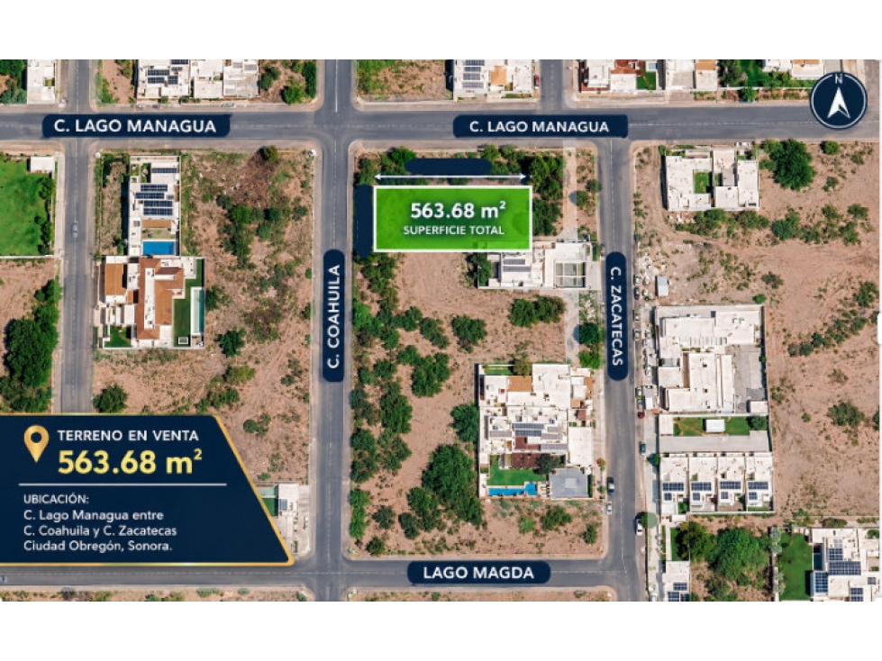 SE VENDE TERRENO C. COAHUILA ZONA NORTE EN CD. OBREGÓN.SON, - 1