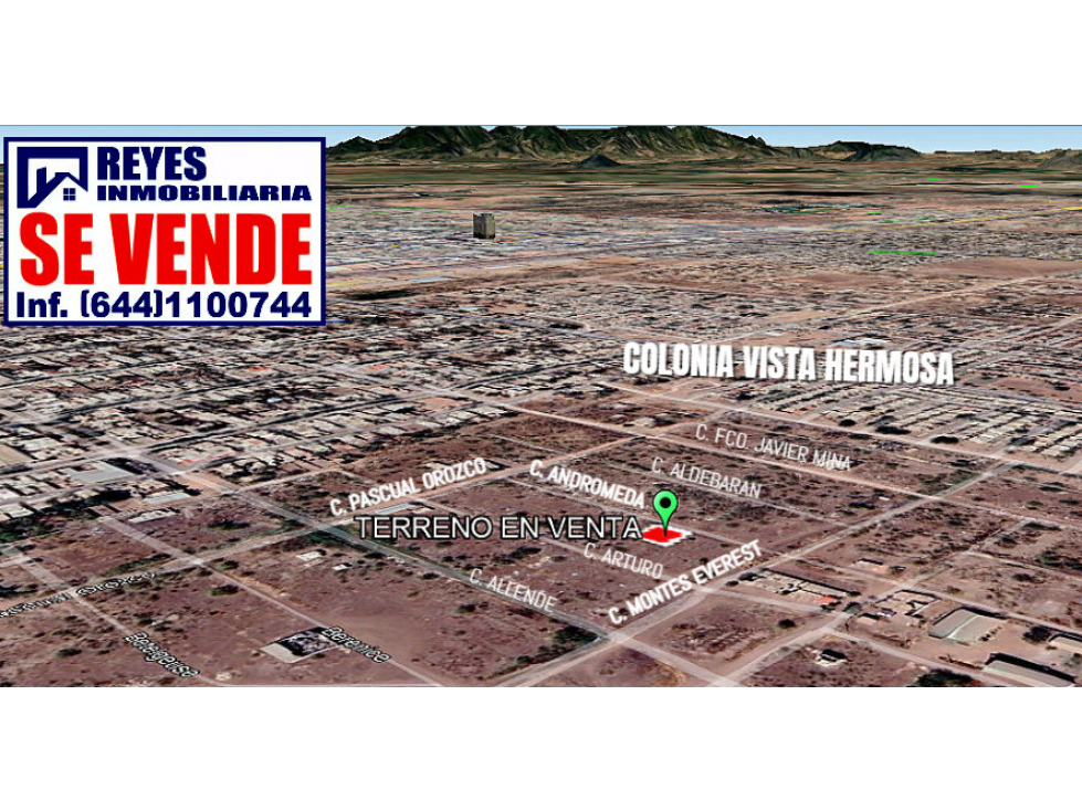 SE VENDE TERRENO EN COLONIA VISTA HERMOSA EN CIUDAD OBREGON SON. - 1