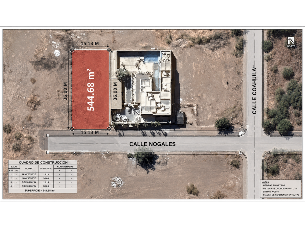 SE VENDE TERRENO C. NOGALES ZONA RESIDENCIAL NORTE EN CD. OBREGÓN. - 2