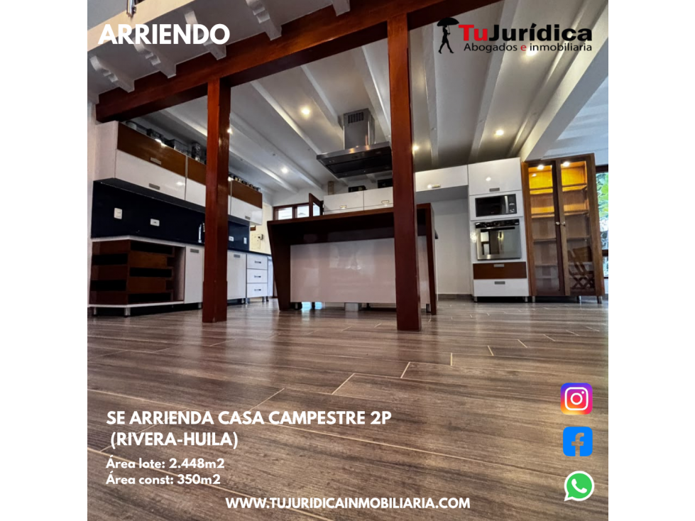SE ARRIENDA CASA CAMPESTRE 2P (RIVERA - HUILA) - 5