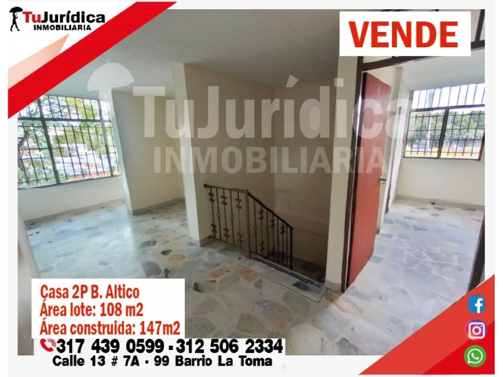 VENDE CASA 2P B. ALTICO - NEIVA (HUILA-COL) - 1