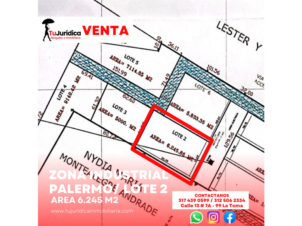 SE VENDE LOTE 2 ZONA INDUSTRIAL PALERMO - 2