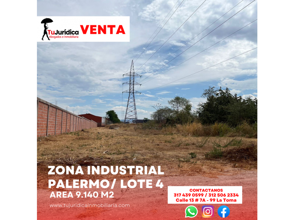 SE VENDE LOTE 4 ZONA INDUSTRIAL PALERMO - 1