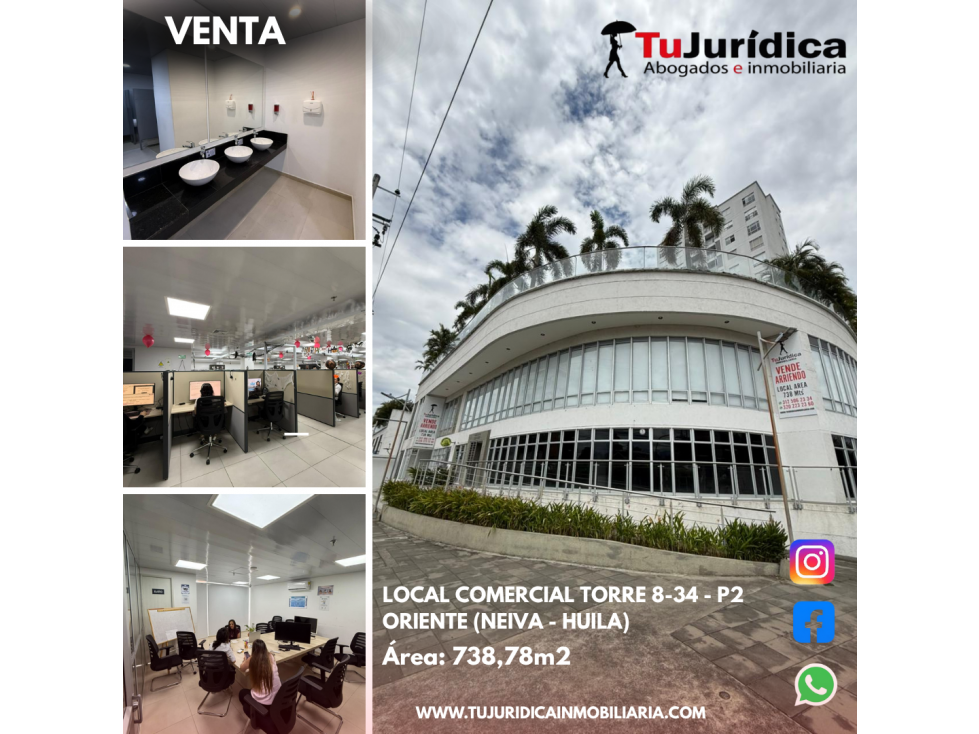 SE ARRIENDA LOCAL COMERCIAL TORRE 8.34 P2 ORIENTE DE (NEIVA-HUILA) - 1