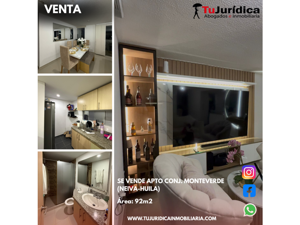 SE VENDE APARTAMENTO CONJUNTO MONTEVERDE (NEIVA-HUILA)