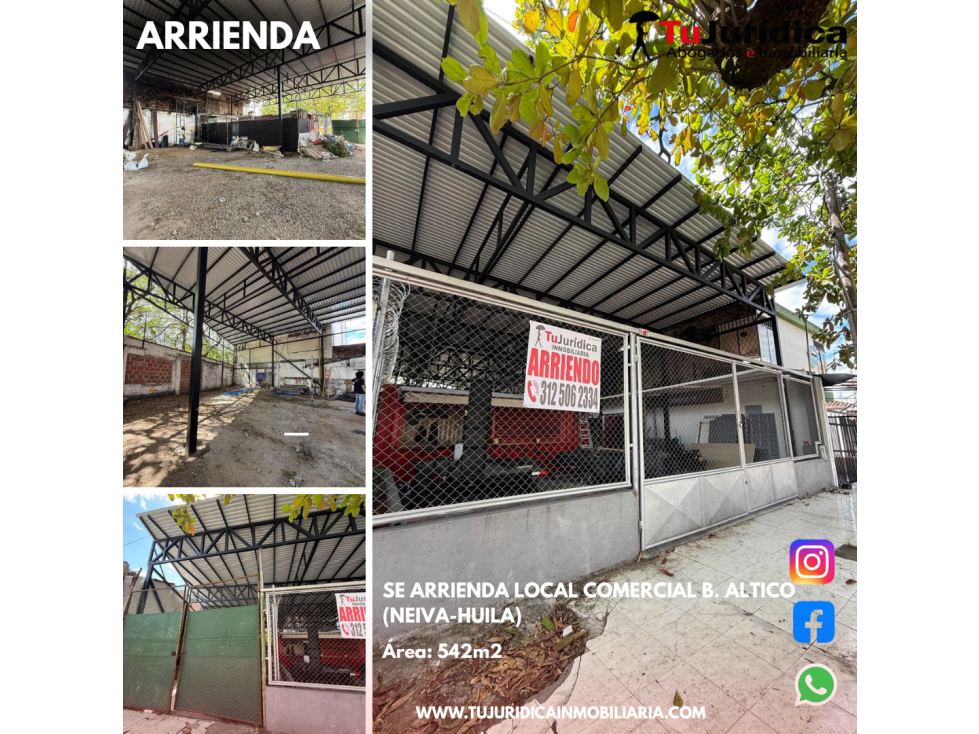 SE ARRIENDA LOCAL COMERCIAL B. ALTICO (NEIVA-HUILA) - 1