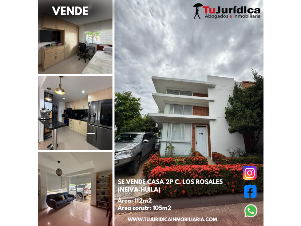 SE VENDE CASA 2P C. LOS ROSALES (NEIVA-HUILA)
