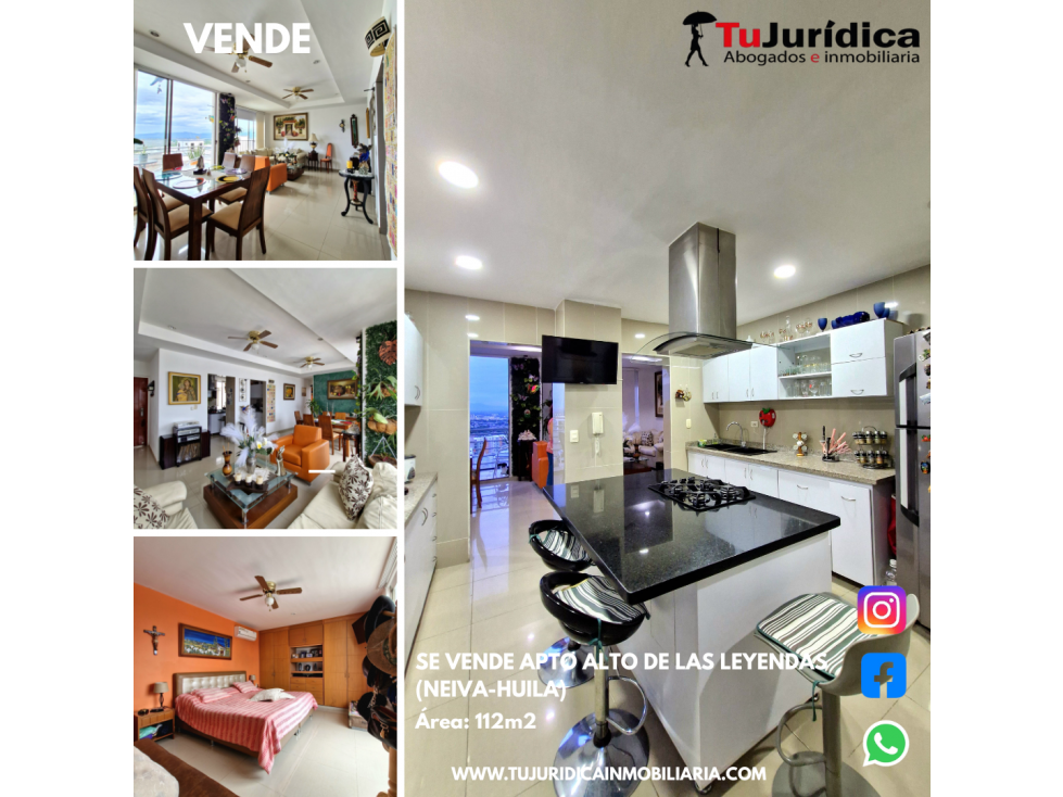 SE VENDE APTO CONJ ALTO DE LAS LEYENDAS (NEIVA-HUILA)