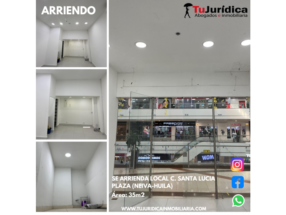 SE ARRIENDA LOCAL CC SANTA LUCIA PLAZA (NEIVA-HUILA) - 1