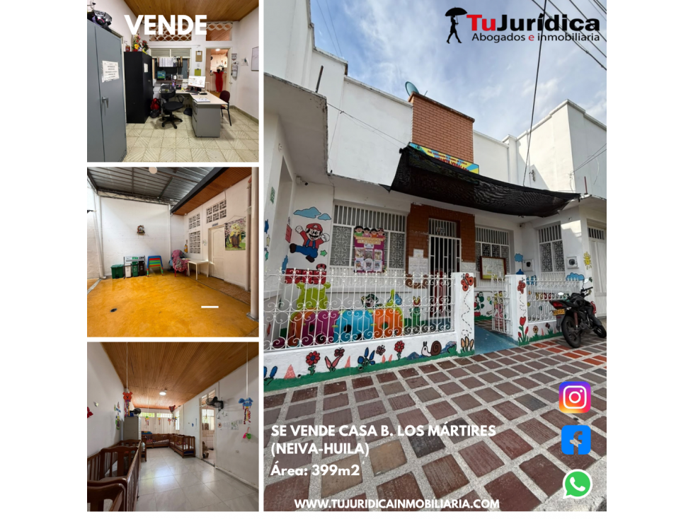 SE VENDE CASA B. MÁRTIRES (NEIVA-HUILA)