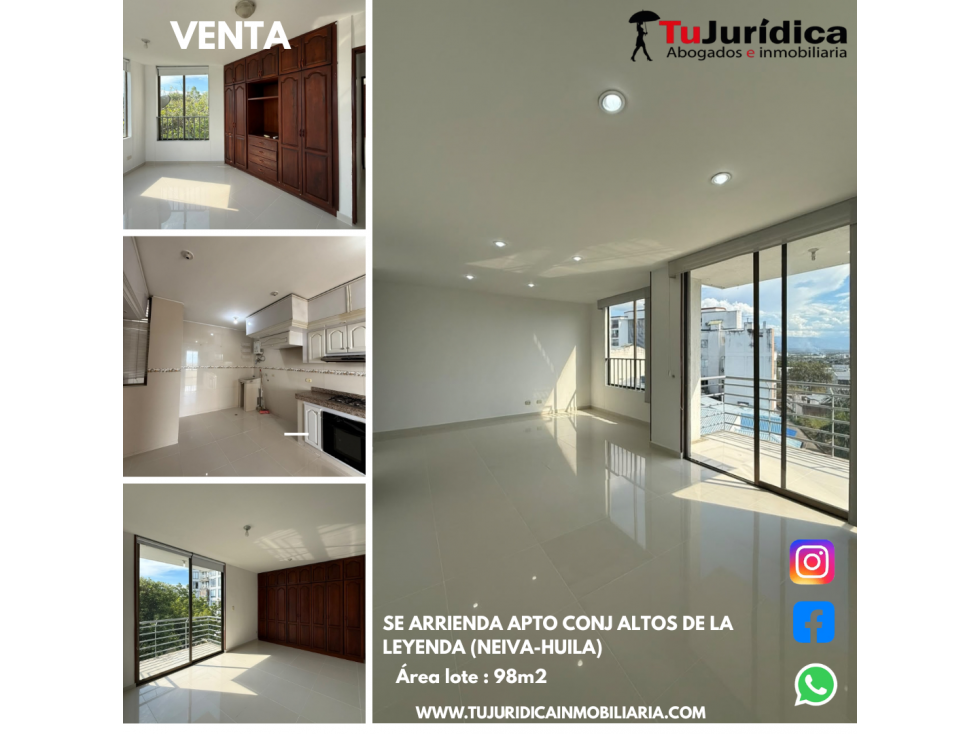 SE VENDE APTO CONJ ALTOS DE LA LEYENDA (NEIVA-HUILA) - 1