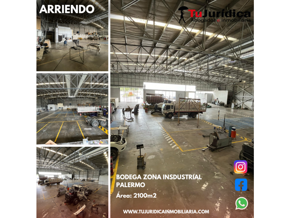 SE ARRIENDA ESPECTACULAR BODEGA ZONA INSDUSTRIAL PALERMO - 1
