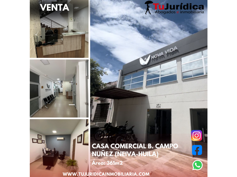 SE VENDE CASA COMERCIAL B. CAMPO NUÑEZ NEIVA (HUI-COL) - 1