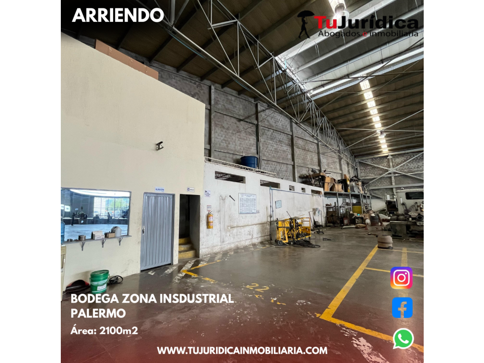 SE ARRIENDA ESPECTACULAR BODEGA ZONA INSDUSTRIAL PALERMO - 5