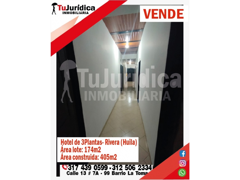 SE VENDE HOTEL - RIVERA (HUILA - COL) - 2