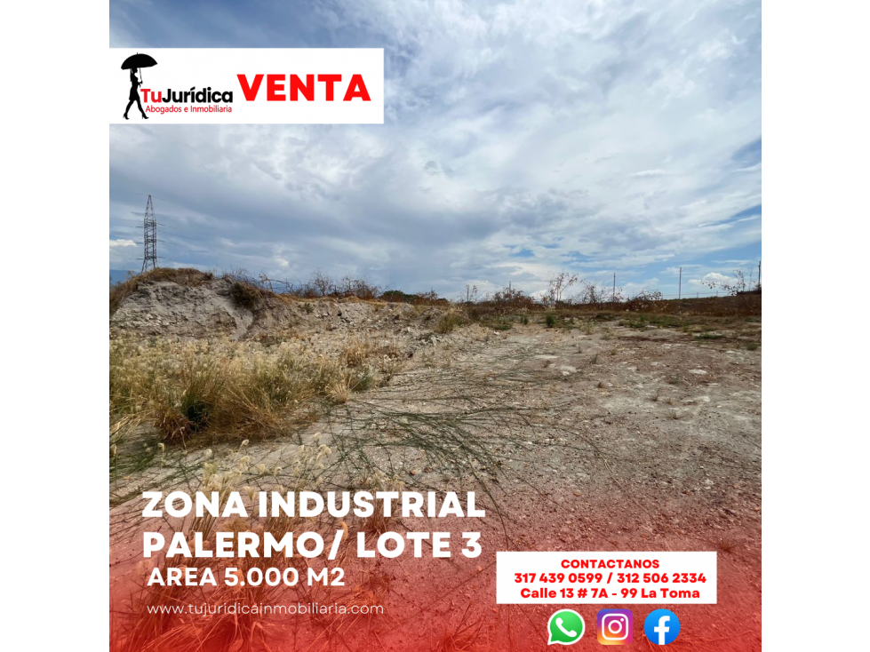 SE VENDE LOTE 3 ZONA INDUSTRIAL PALERMO - 2