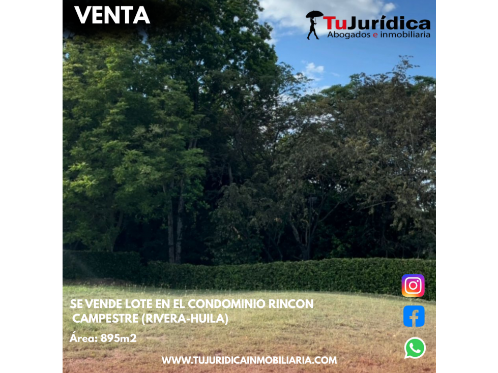 SE VENDE LOTE EN EL CONDOMINIO RINCON CAMPESTRE (RIVERA-HUILA) - 2