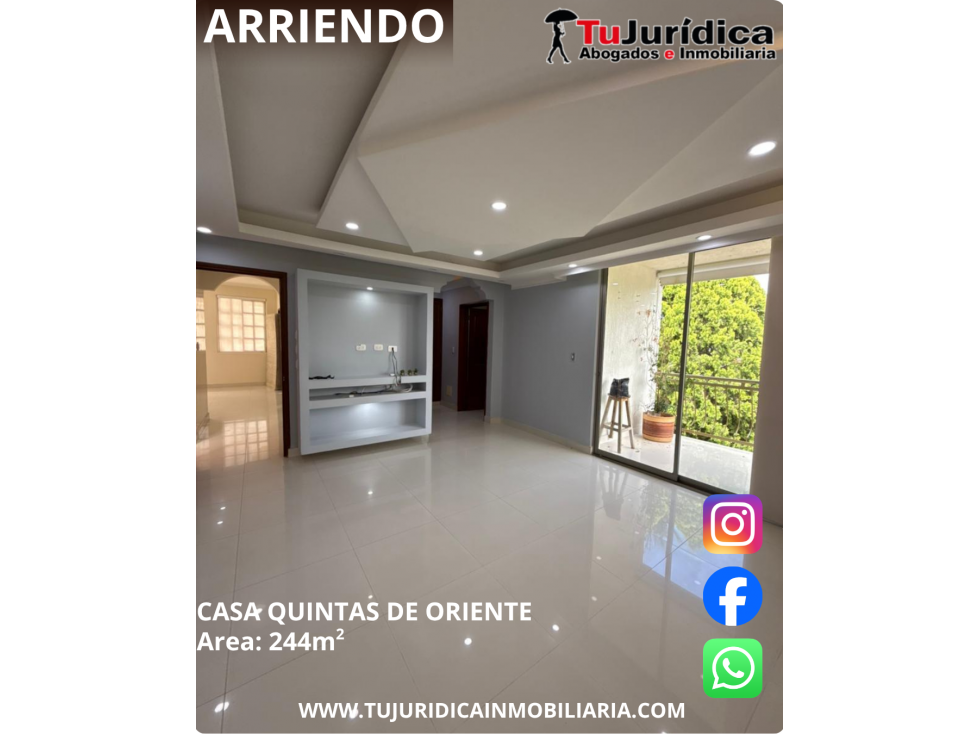 SE ARRIENDA HERMOSA CASA EN QUINTAS DE ORIENTE (NEVA-HUILA) — foto 2