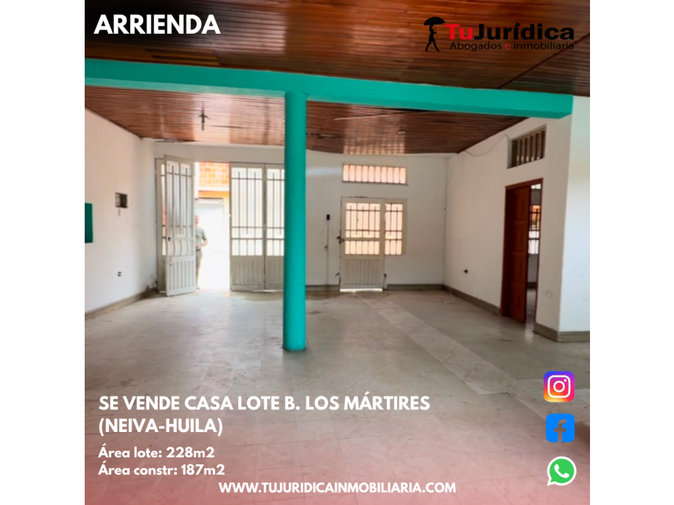 SE VENDE CASA LOTE B. MÁRTIRES (NEIVA-HUILA) — foto 2