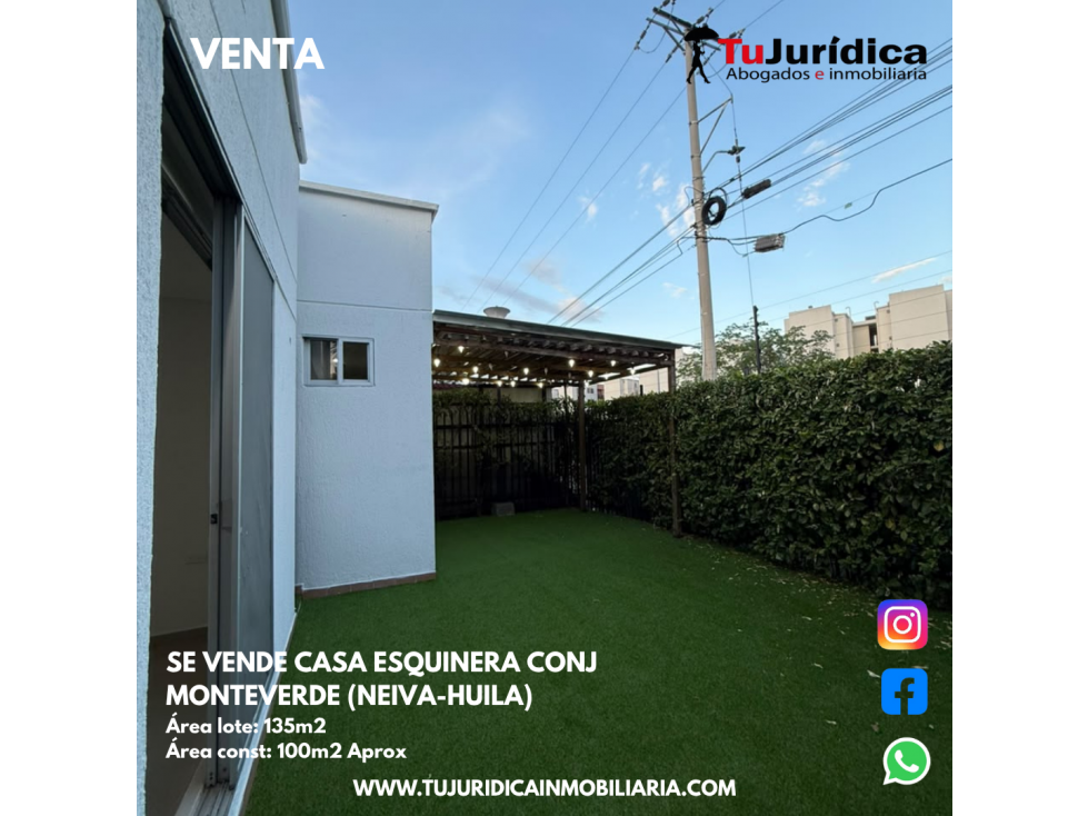 SE VENDE CASA ESQUINERA CONJ MONTE VERDE (NEIVA-HUILA) — foto 2