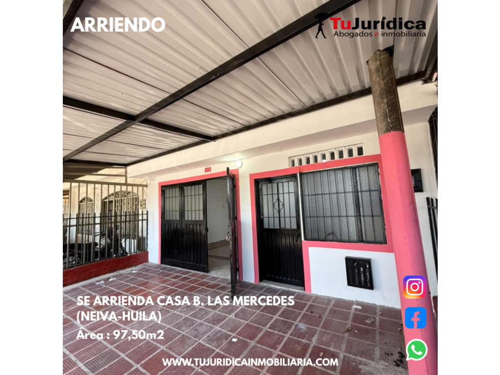 SE ARRIENDA CASA B. LAS MERCEDES (NEIVA-HUILA) — foto 2