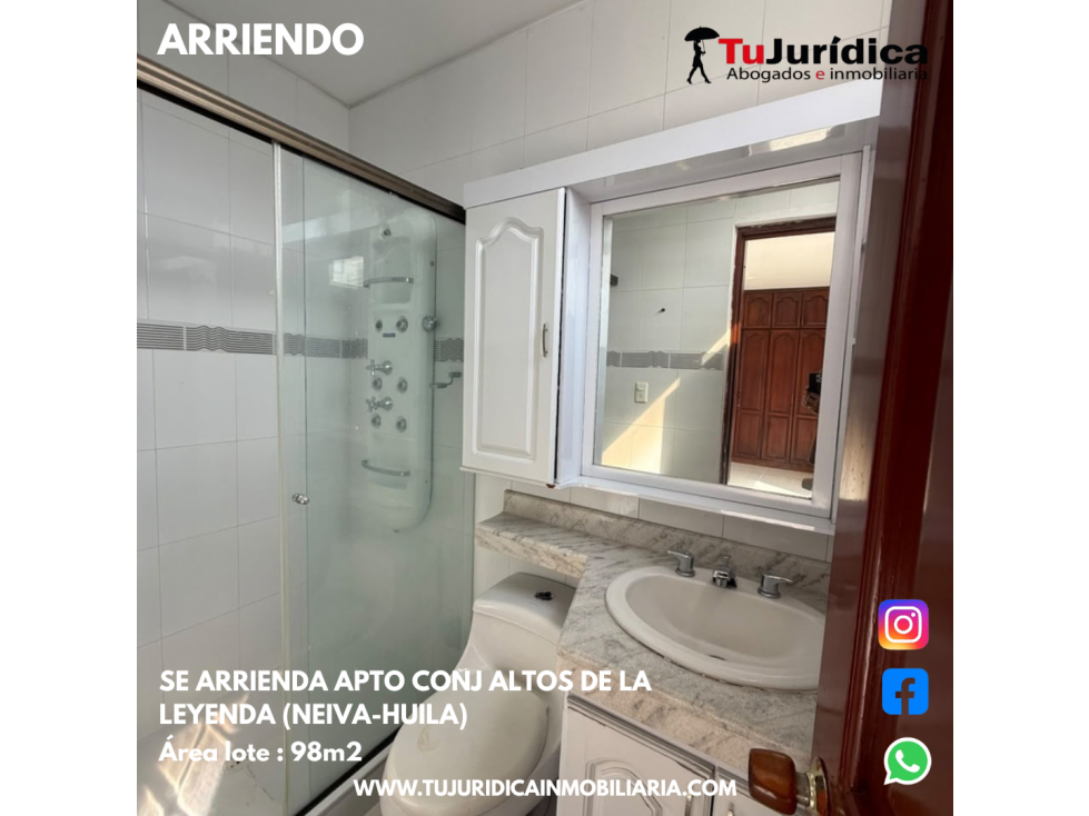SE ARRIENDA APTO CONJ ALTOS DE LA LEYENDA (NEIVA-HUILA) — foto 2