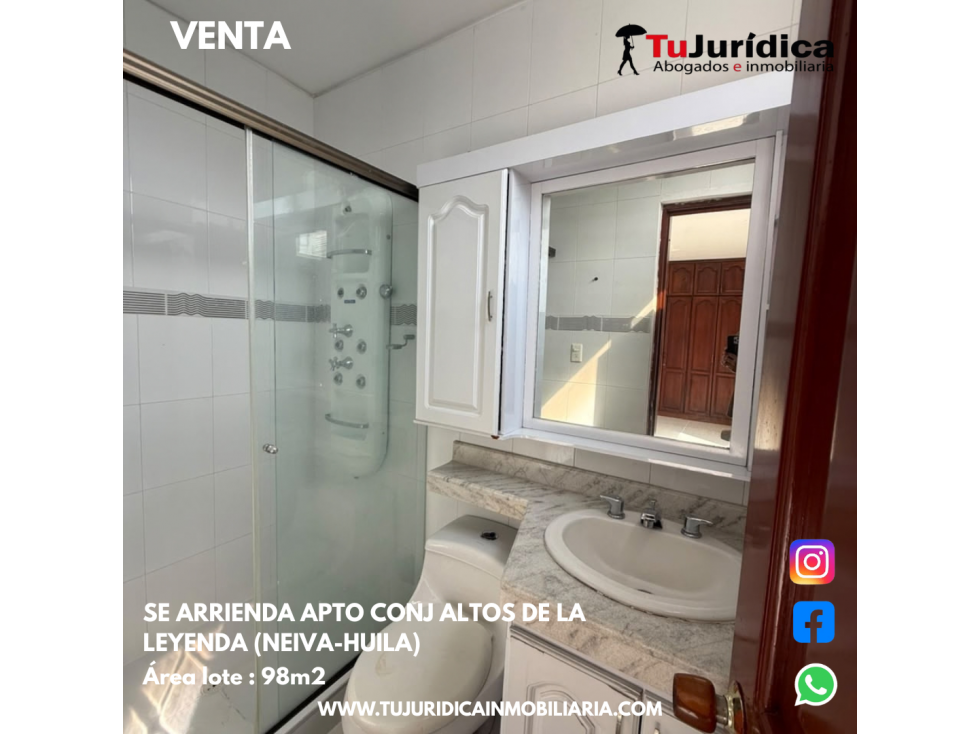 SE VENDE APTO CONJ ALTOS DE LA LEYENDA (NEIVA-HUILA) - 2