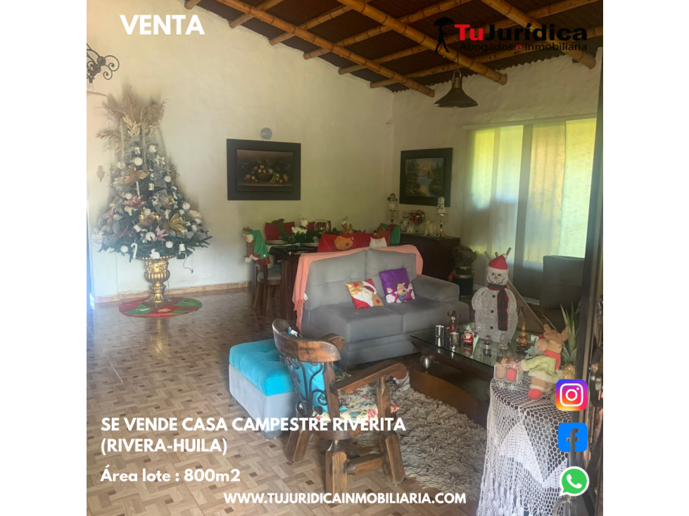 SE VENDE CASA CAMPESTRE MONTE VERDE RIVERITA (RIVERA-HUILA) - 2