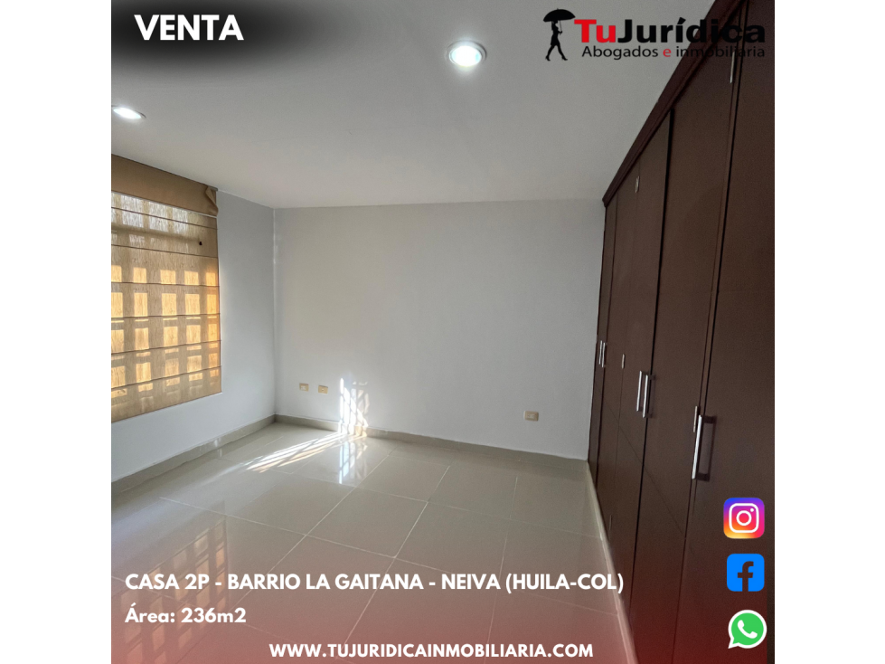 SE VENDE CASA 2P - BARRIO LA GAITANA - NEIVA (HUILA-COL) — foto 3