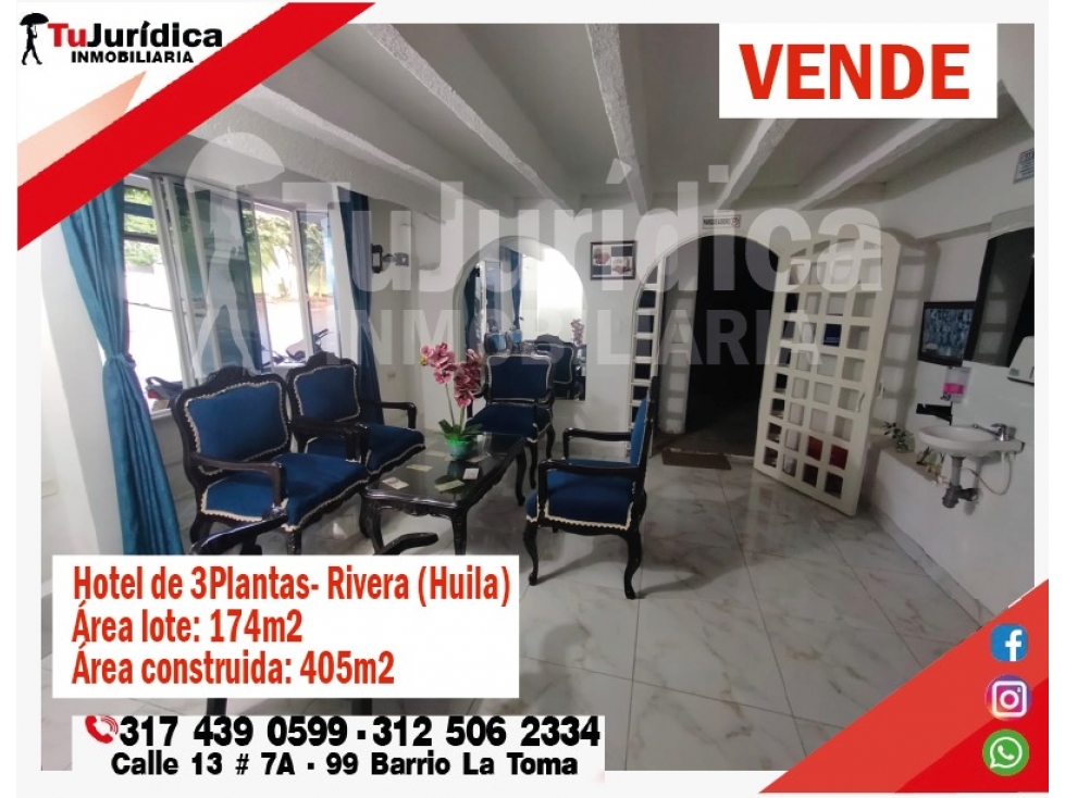 SE VENDE HOTEL - RIVERA (HUILA - COL) - 3