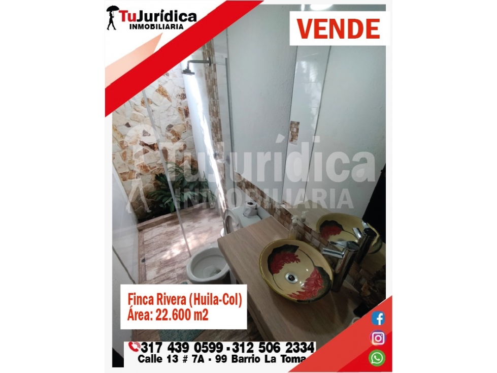 SE VENDE ESPECTACULAR FINCA - RIVERA (HUILA -COL) - 3