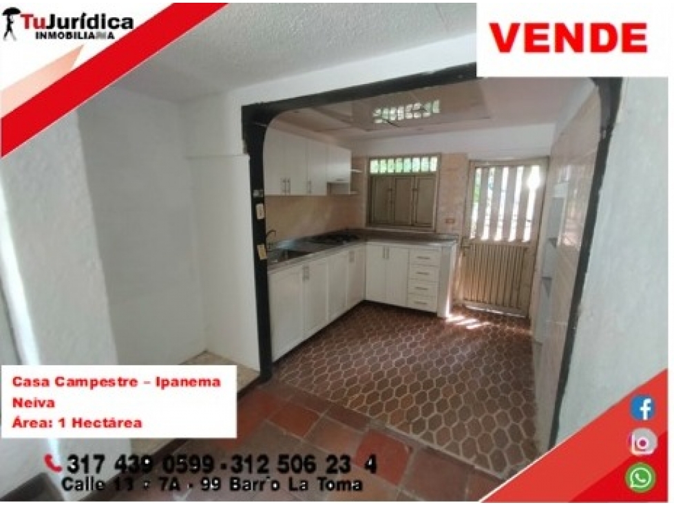 SE VENDE CASA CAMPESTRE - ORIENTE - IPANEMA - NEIVA (HUILA) - 3