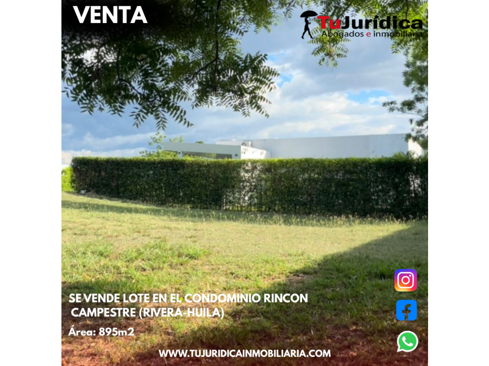 SE VENDE LOTE EN EL CONDOMINIO RINCON CAMPESTRE (RIVERA-HUILA) - 3