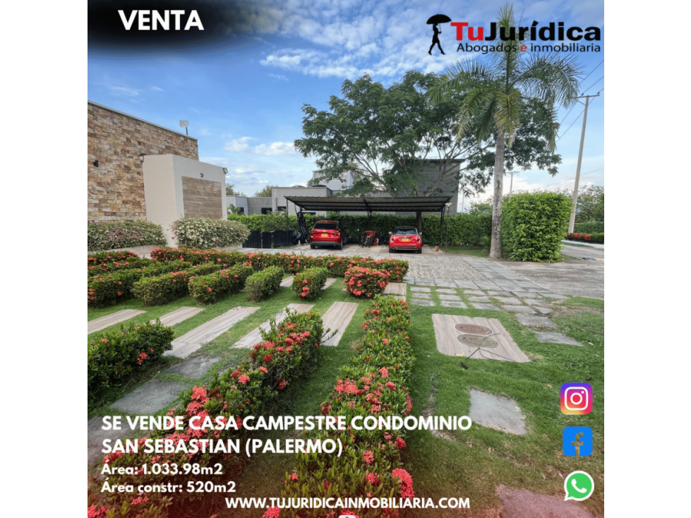 SE VENDE CASA CAMPESTRE CONDOMINIO SAN SEBASTIAN (PALERMO) - 5