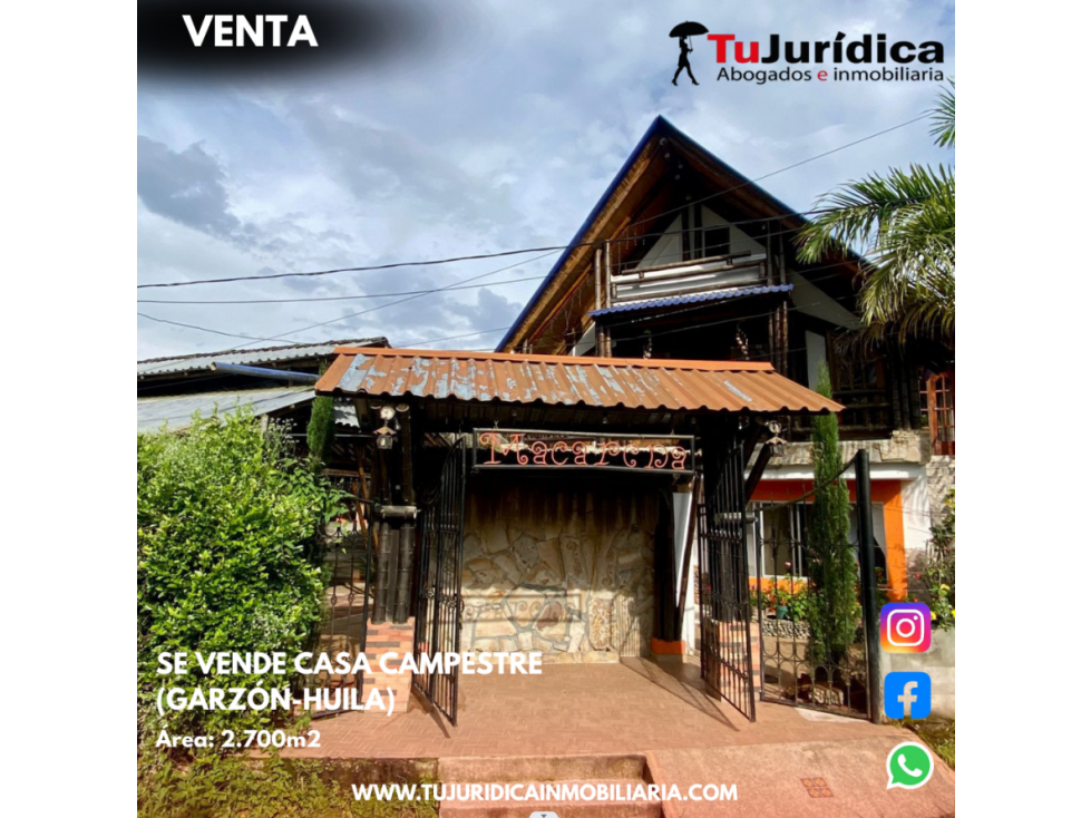 SE VENDE CASA CAMPESTRE (GARZÓN-HUILA) - 3