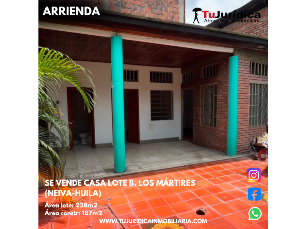 SE VENDE CASA LOTE B. MÁRTIRES (NEIVA-HUILA) — foto 3